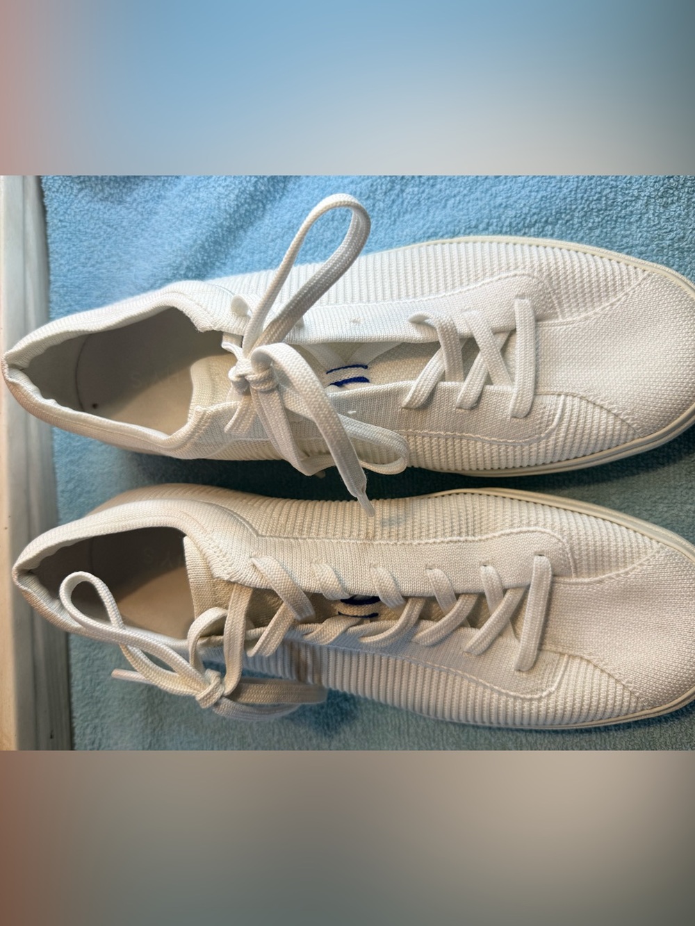 Rothy’s Casual White mens Lace-Up Sneakers, Sz 13
